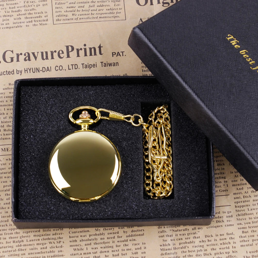 Montre à gousset quartz dorée